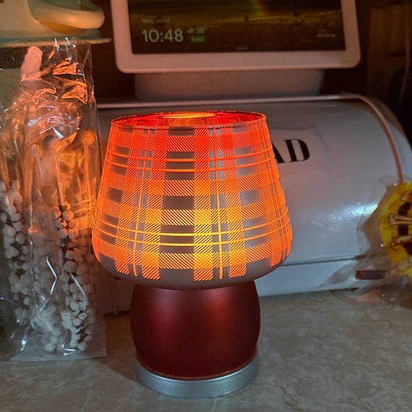 Valerie Parr Hill Other - Cozy Glow Plaid Lamp in Red